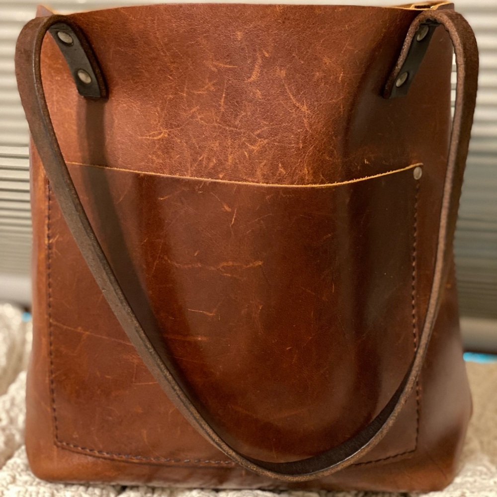 Portland Leather Brown Tote Bag
